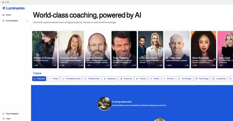 Luminaries：AI驱动的在线教练平台插图