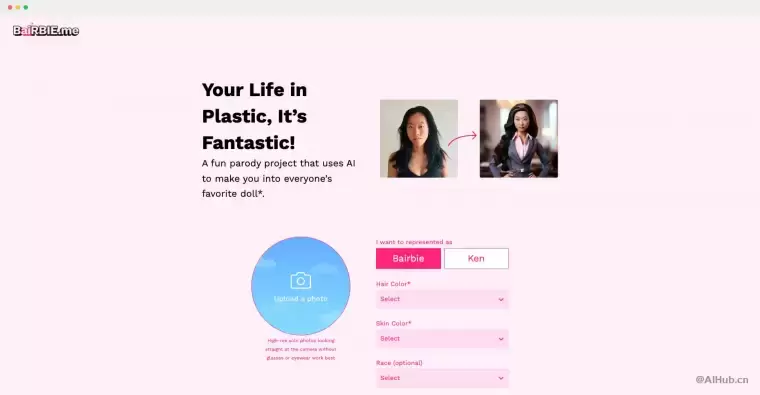 BaiRBIE.me:根据你的照片生成芭比娃娃插图 BaiRBIE.me:根据你的照片生成芭比娃娃插图
