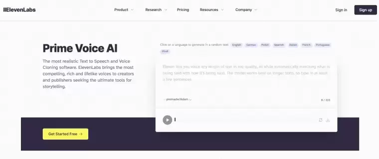 ElevenLabs:在线AI语音合成工具插图 ElevenLabs:在线AI语音合成工具插图