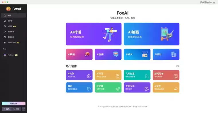 FoxAi:一站式AIGC内容生产工具插图 FoxAi:一站式AIGC内容生产工具插图