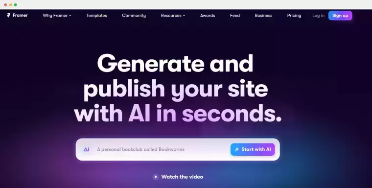 Framer AI-帮你设计网站的AI工具插图