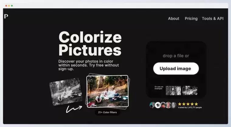 Palette.fm-将黑白图片转换为彩色图片的AI工具插图