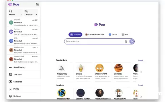 AI 聊天机器人平台 Poe 推出多项更新，新增 Mac 应用和 Llama 2 模型