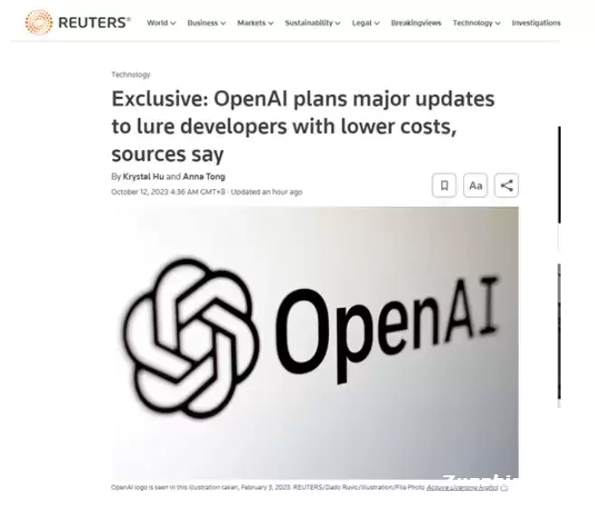 OpenAI计划重磅更新 应用程序开发成本可降低20倍插图 OpenAI计划重磅更新 应用程序开发成本可降低20倍插图