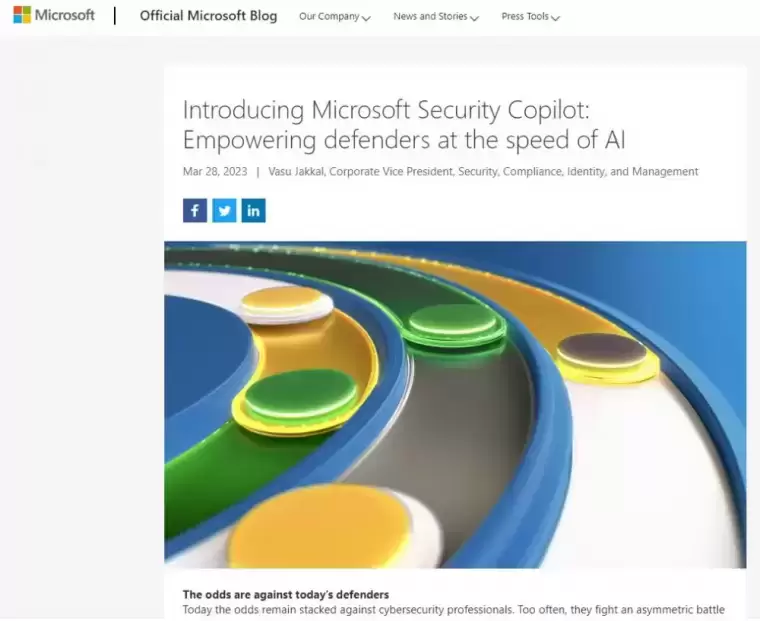GPT-4进入网络安全领域 微软“AI全家桶”新增Security Copilot插图 GPT-4进入网络安全领域 微软“AI全家桶”新增Security Copilot插图