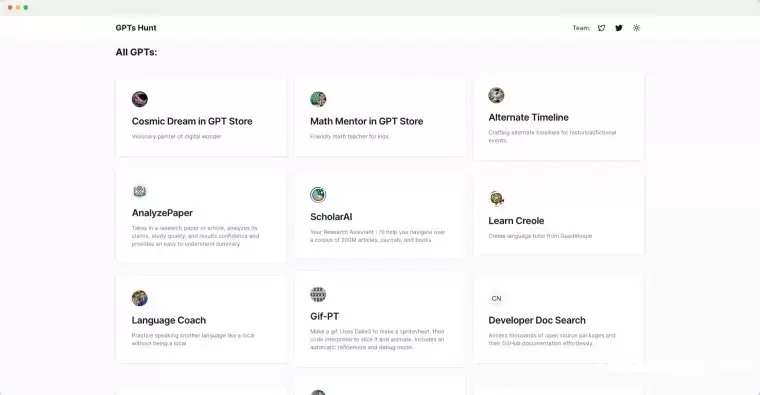 GPTs Hunt：探索丰富多样的GPTs插图