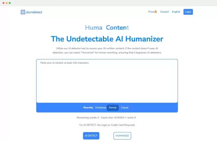 AI Undetect：智能AI内容检测与重写工具插图