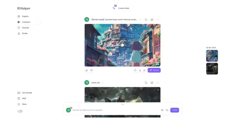 Haiper – AI视频生成和重绘工具插图1 Haiper – AI视频生成和重绘工具插图1